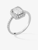 Bague en argent zirconium rectangulaire 611-4180