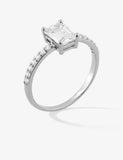 Bague en argent zirconium rectangulaire 611-4183