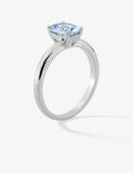 Bague en argent + zirconium bleu clair 611-4190