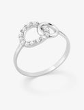 Bague en argent double cercle 611-4062