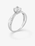 Bague en argent solitaire accompagné 611-4064