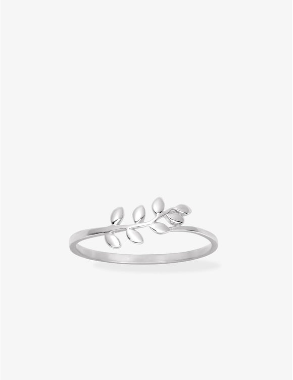 Bague feuilles en argent 614-652