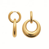 Boucles en acier doré 880j1045