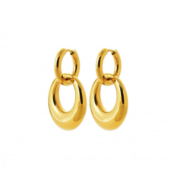 Boucles en acier doré 880j1045