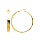 Boucles d'oreilles créoles en acier doré 880j1205