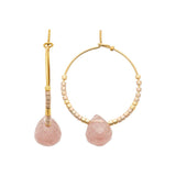 Boucles d'oreilles créoles en acier doré 880J1555