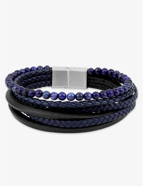 Bracelet cuir et pierres 842-1470
