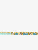 Bracelet acier doré + turquoise synthétique