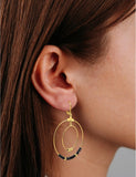 Boucles d'oreilles en acier plaqué or Coralie