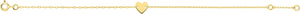 Bracelet coeur en or jaune 9ct 440-58