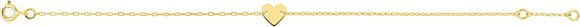 Bracelet coeur en or jaune 9ct 440-58