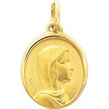 Médaille ovale vierge en or 9ct 469-318