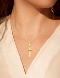 Pendentif croix en or jaune 9ct 469-333