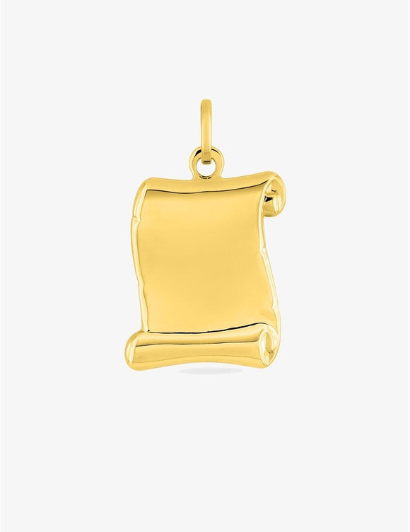 Pendentif parchemin en or jaune 9ct 460-165