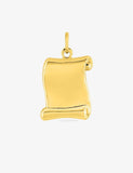Pendentif parchemin en or jaune 9ct 460-165