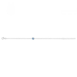 Bracelet Argent + spinelle bleu clair 645-2072