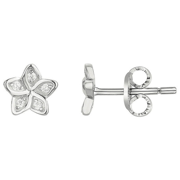 Boucles d'oreilles étoiles en argent et zirconiums 684-1631