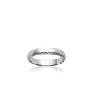 Bague Valentin motifs striés 1 en argent largeur 4mm