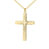 Collier homme + croix en acier doré 850j1270