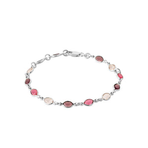 Bracelet en argent et cristal rose 645-2157