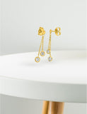 Boucles d'oreilles en or 18ct et zirconiums 382-192