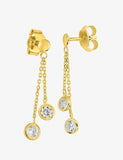 Boucles d'oreilles en or 18ct et zirconiums 382-192