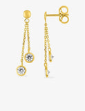 Boucles d'oreilles en or 18ct et zirconiums 382-192