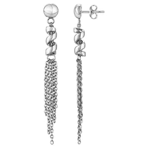 Boucles d'oreilles en acier torsade