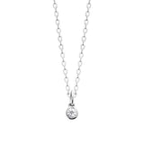 Collier en argent + petit zirconium 654z2372
