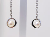 Boucles d'oreilles en or blanc 18ct et perles 383-41