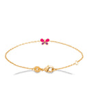 Bracelet papillon rose et mauve 740-857