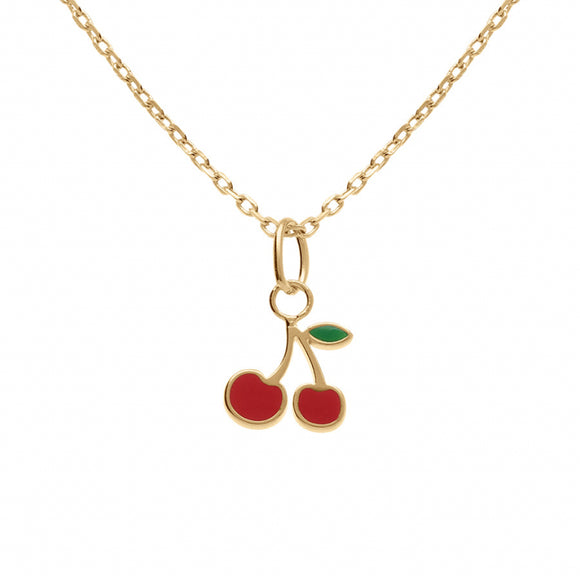 Collier Cerise en plaqué or 755-524