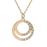Collier double cercle en plaqué or à graver 755z375