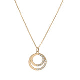Collier double cercle en plaqué or à graver 755z375