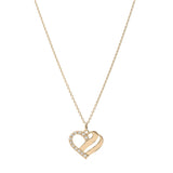 Collier coeur en plaqué or à graver 755z376