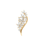 Broche en plaqué or et zirconiums 721-3