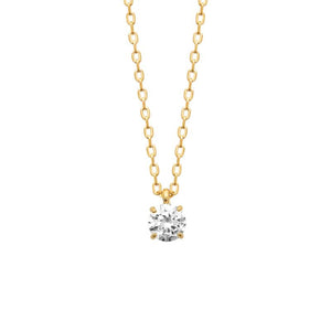 Collier solitaire Plaqué or 754-183