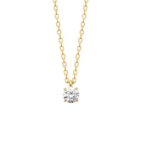 Collier solitaire Plaqué or 754-183