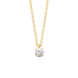 Collier solitaire Plaqué or 754-183