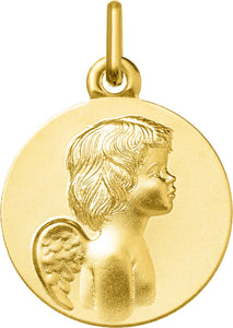 Médaille ange or jaune 9ct 469-329
