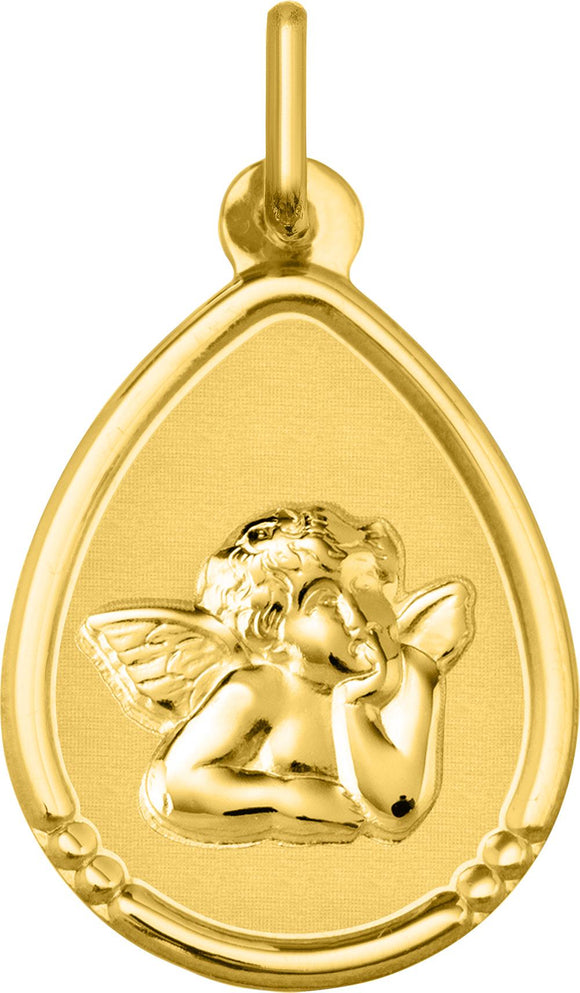 Médaille ange or jaune 9ct 469-331