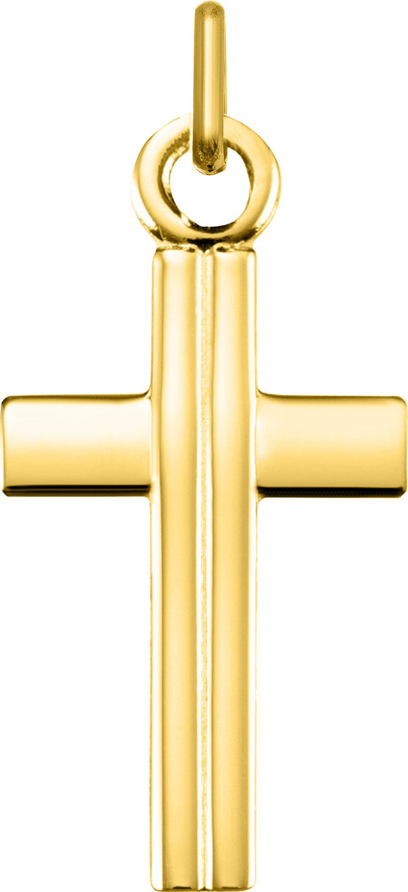 Pendentif croix en or jaune 9ct 460-166