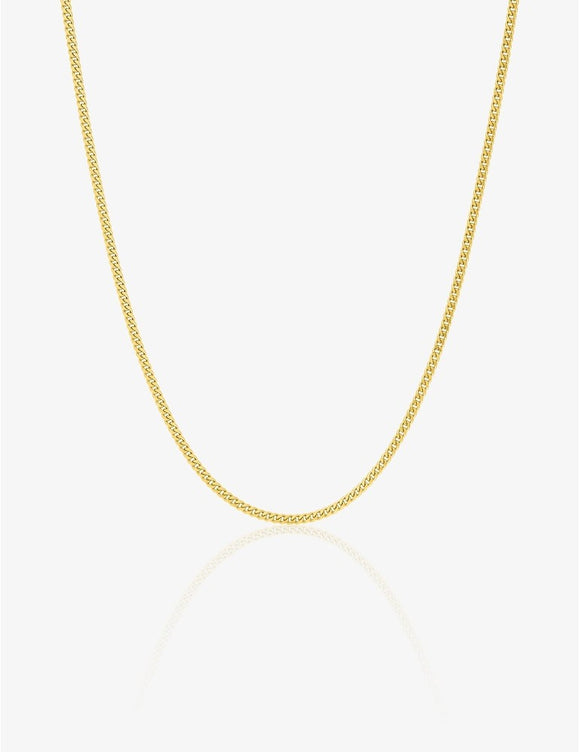 Chaine maille gourmette en or jaune 9ct 40cm, 42cm ou 45 cm 450-637