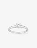 Bague en or blanc 9ct et diamants de laboratoire 405L11