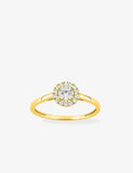 Bague en or jaune 9ct et diamants de laboratoire 415L15