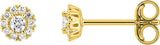 Boucles d'oreilles en or jaune 9ct et diamants de laboratoire 484-150