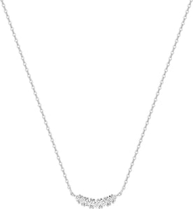 Collier en or blanc 9ct et diamants de laboratoire 456-34