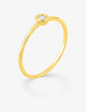 Bague en or jaune 9ct et diamants de laboratoire 415L16