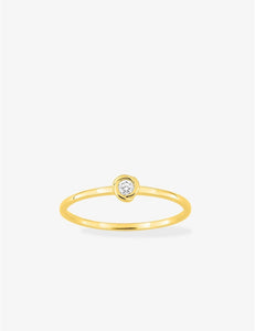 Bague en or jaune 9ct et diamants de laboratoire 415L16