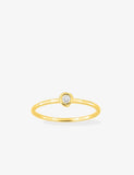 Bague en or jaune 9ct et diamants de laboratoire 415L16